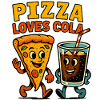 Pizza and Cola Happy Duo Design