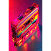 Neon Regenbogen Kassette