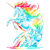 Lebendige Neon-Einhorn-Toleranz-Illustration