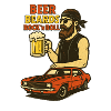 Beer Beard Rock n Roll Design