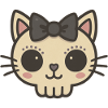 Cute Cat Skull