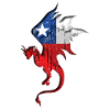Flag of Chile - Chile - Dragon Silhouette