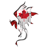 Flag of Canada - Canada - Dragon Silhouette