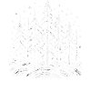 Schneewald Baumdruck
