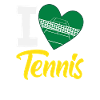 I Love Tennis Player Heart