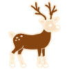 Cute Deer Playful Illustration Caribou