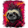 Cool Punk Rock Sloth