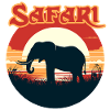 Wildlife Sunset Elephant Design