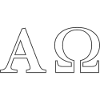 Alpha Omega Minimal Line Art