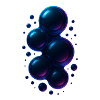 3d Bubbles Blue