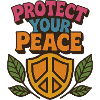 Protect Your Peace Peace Sign Illustration
