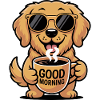 Golden Retriever Coffee Morning