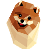 Pommerschen Low Poly — Geometrisches Porträt