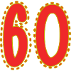 Birthday Design Numbers 60