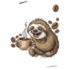 Funny Sloth Coffee Design