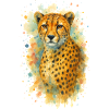 gepard tier aquarell