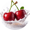 Cherries in splash water design