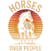 Horse with sunset motif