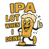 Cheerful beer drinker expression