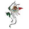 Flag of Mexico - Mexico - Dragon Silhouette