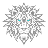 Lion Tribal Blue Eyes