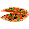 Eating pizza
