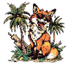 Fuchs Insel Palme