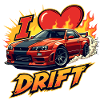 Speedster Drift Car Illustration
