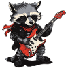 Waschbär Rockmusik