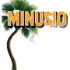 Palmier tropical avec inscription Minusio