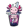 Bisexuel Axolot Kawaii Bubble Tea Pride LGBTQ