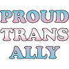 Proud Trans Ally Gradient Text