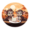 Monkey Brew Coffee Art Print