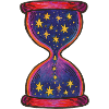 Celestial Hourglass Artistic Pattern