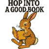 Whimsical Bunny Reading Book
