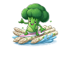 Brocoli Vegan Surfer aux asperges