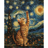 Cat Van Gogh Style