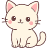 Kawaii style cat illustration