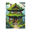 Japanese House Stylized Artwork