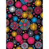 Buntes Feuerwerk auf schwarzem Hintergrund