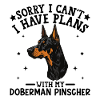 Elegant Doberman Portrait Illustration