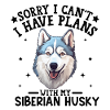 Cheerful Husky Face Illustration