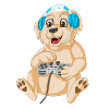 Playful Gaming Dog golden retriever