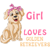 Golden Retriever Girl Love 