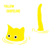 Yellow Subfeline Cat Retro Design