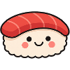 Cute Sushi Cartoon Print