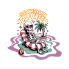 Skeleton Relaxing for Halloween