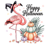 Joyeux Halloween Flamingo