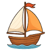 Voilier maritime conception d’aquarelle