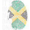 Jamaican Dad Footprint Jamaican Flag